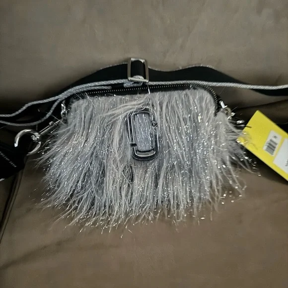 Marc Jacobs Silver Fur Crossbody Bag - Picture 2 of 6